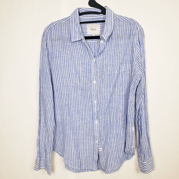 Rails Charlie azure stripe shirt - Picture 2 of 6